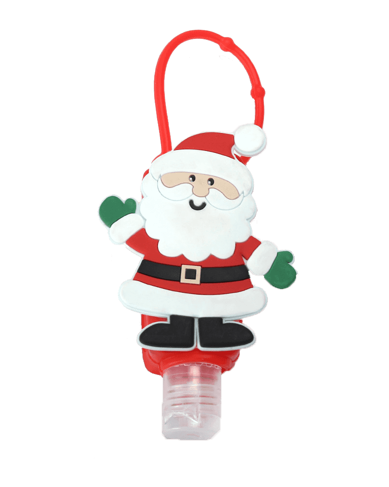 >Santa Claus Silicone Hand Sanitizer Bottle Holder